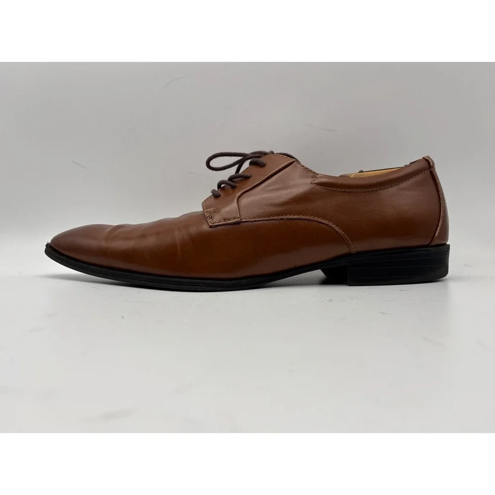 Alfani Andrew Men's Brown Dress Shoes Memory Foam Lace-Up Derby Size 11M